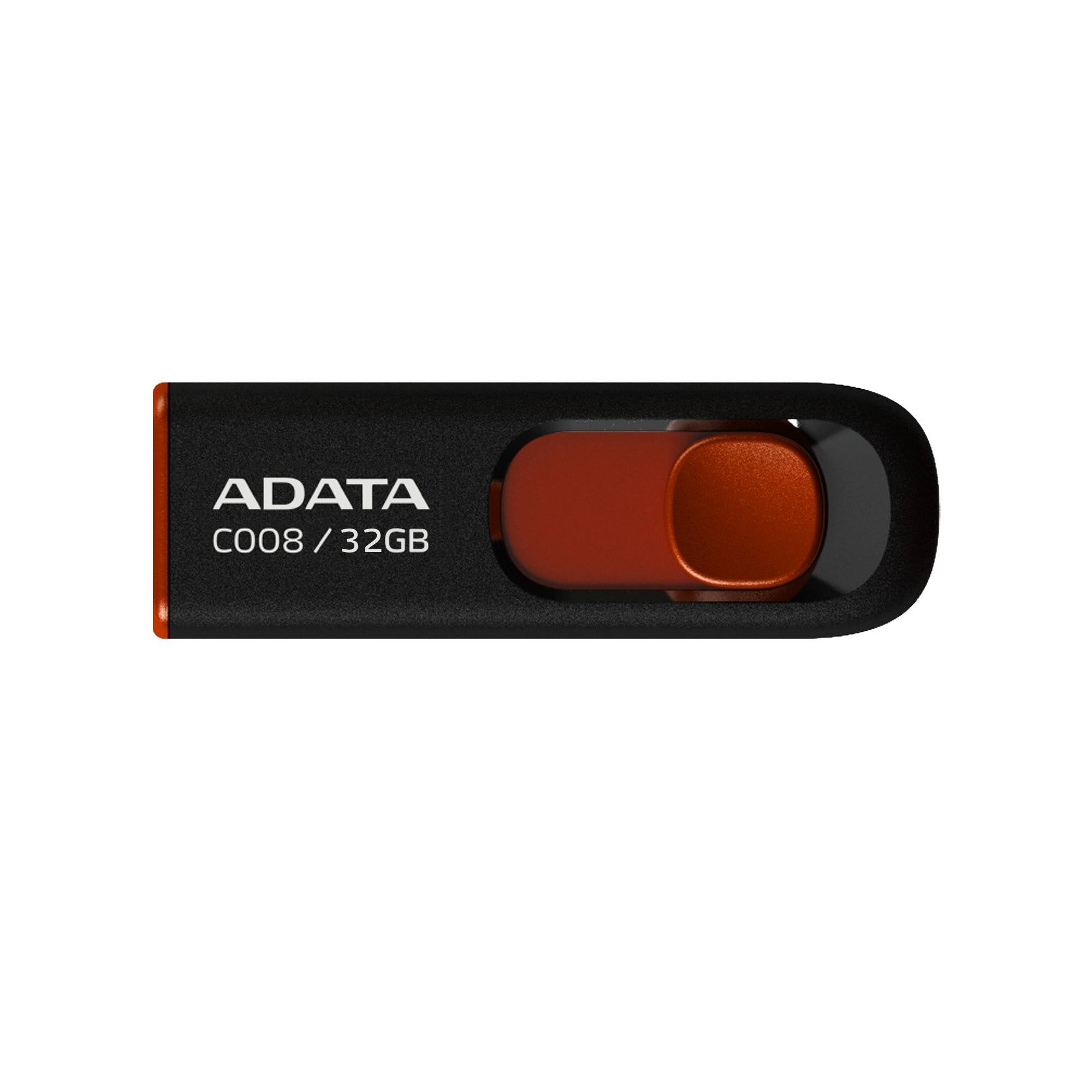 Memoria USB ADATA C008 - Negro, 32 GB, USB 2.0 Memoria USB ADATA C008 - Negro, 32 GB, USB 2.0
